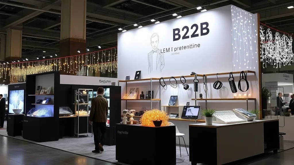 Stand B2B distributeur grossiste guirlandes LED en salon professionnel France